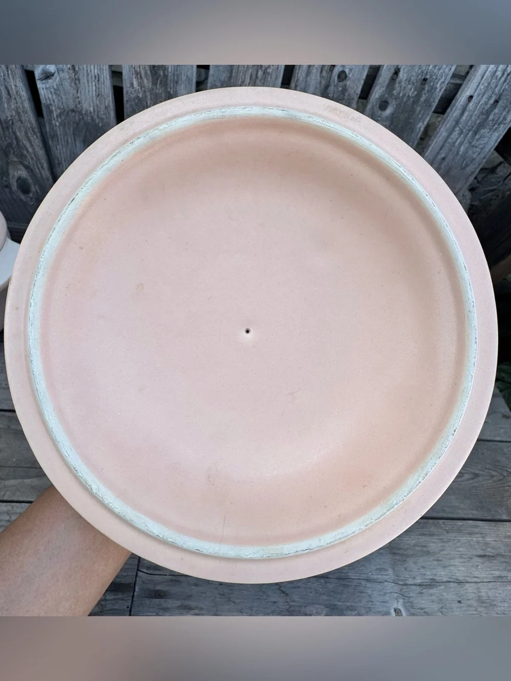Vintage Treasure Craft Southwest Pastel Peach Casserole / Chili Pot with Lid